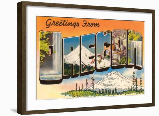 Greetings from Oregon-null-Framed Art Print