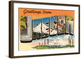 Greetings from Oregon-null-Framed Art Print