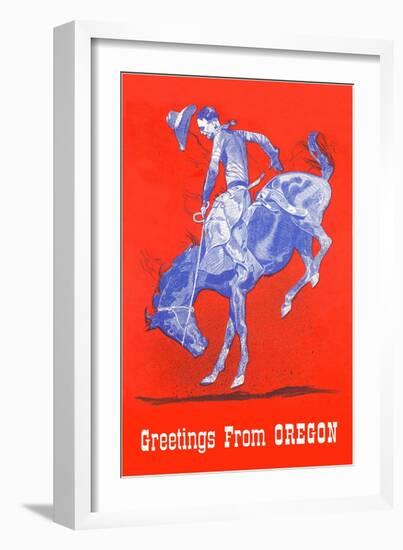 Greetings from Oregon-null-Framed Art Print