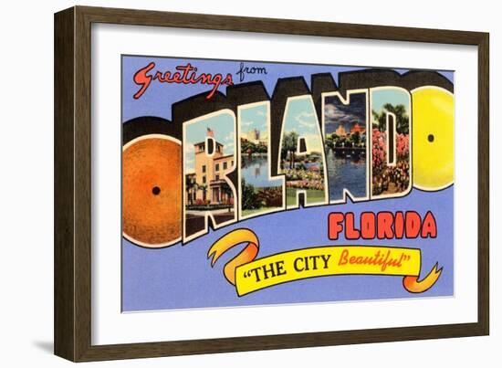 Greetings from Orlando, Florida-null-Framed Art Print