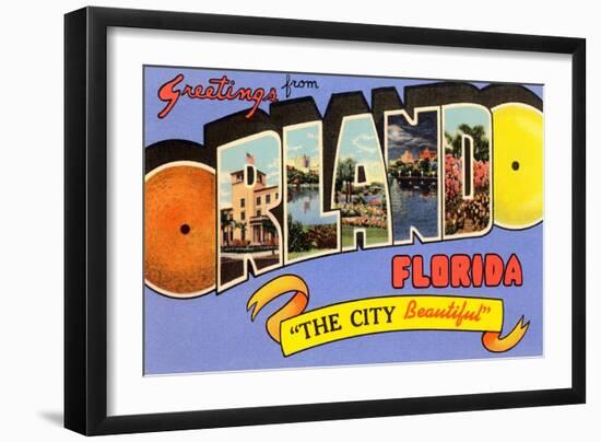 Greetings from Orlando, Florida-null-Framed Art Print
