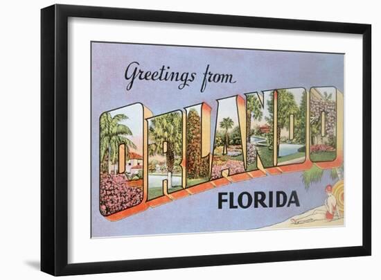 Greetings from Orlando, Florida-null-Framed Art Print