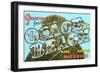 Greetings from Osage Beach, Missouri-null-Framed Art Print