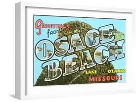 Greetings from Osage Beach, Missouri-null-Framed Art Print