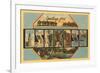 Greetings from Oshkosh, Wisconsin-null-Framed Premium Giclee Print