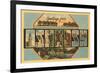 Greetings from Oshkosh, Wisconsin-null-Framed Premium Giclee Print