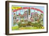 Greetings from Oskaloosa, Iowa-null-Framed Art Print