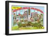 Greetings from Oskaloosa, Iowa-null-Framed Art Print