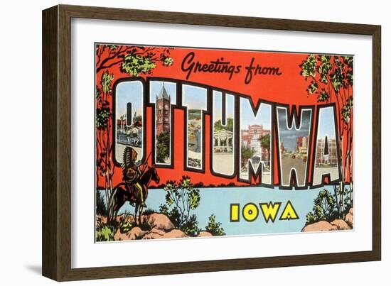 Greetings from Ottumawa, Iowa-null-Framed Art Print