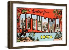 Greetings from Ottumawa, Iowa-null-Framed Art Print