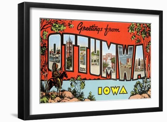 Greetings from Ottumawa, Iowa-null-Framed Art Print