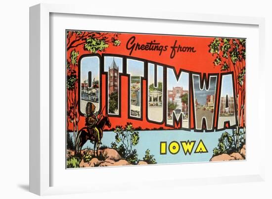 Greetings from Ottumawa, Iowa-null-Framed Art Print