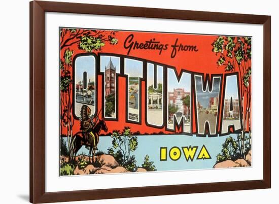 Greetings from Ottumwa, Iowa-null-Framed Giclee Print