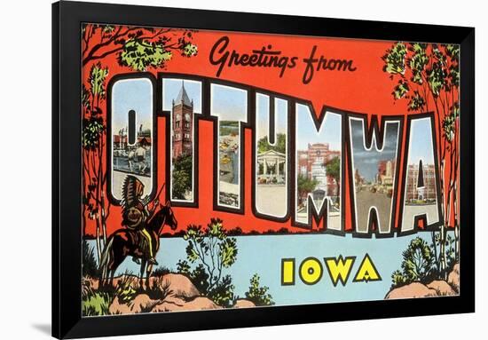 Greetings from Ottumwa, Iowa-null-Framed Giclee Print