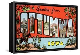 Greetings from Ottumwa, Iowa-null-Framed Stretched Canvas