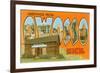 Greetings from Owosso, Michigan-null-Framed Premium Giclee Print