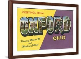 Greetings from Oxford, Ohio-null-Framed Art Print