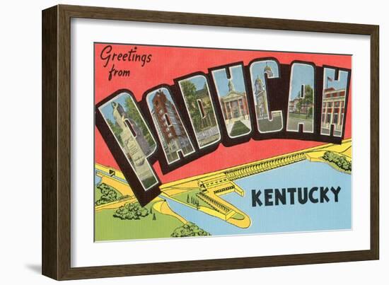 Greetings from Paducah, Kentucky-null-Framed Art Print