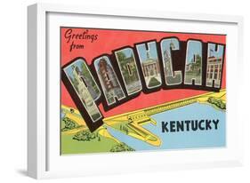 Greetings from Paducah, Kentucky-null-Framed Art Print