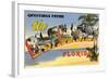 Greetings from Palm Beaches, Florida-null-Framed Art Print