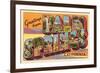 Greetings from Palm Springs, California-null-Framed Premium Giclee Print