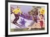 Greetings from Palm Springs, Skier and Swimmer-null-Framed Premium Giclee Print