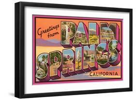 Greetings from Palm Springs-null-Framed Art Print