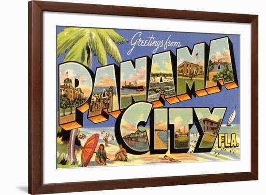 Greetings from Panama City, Florida-null-Framed Premium Giclee Print