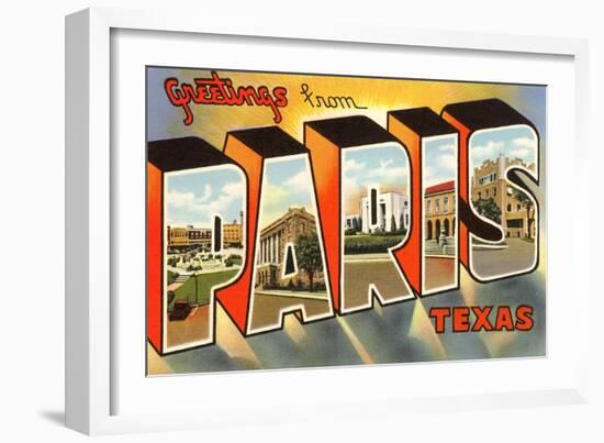 Greetings from Paris, Texas-null-Framed Art Print