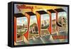 Greetings from Paris, Texas-null-Framed Stretched Canvas