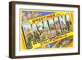 Greetings from Pasadena, California-null-Framed Art Print