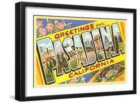 Greetings from Pasadena, California-null-Framed Art Print