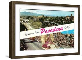 Greetings from Pasadena, California-null-Framed Art Print