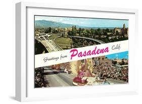 Greetings from Pasadena, California-null-Framed Art Print