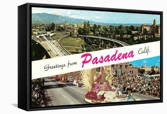 Greetings from Pasadena, California-null-Framed Stretched Canvas