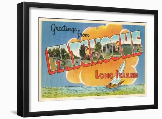 Greetings from Patchogue, Long Island, New York-null-Framed Art Print