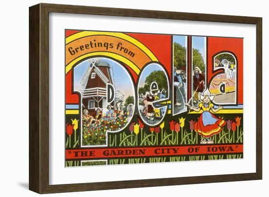 Greetings from Pella, Iowa-null-Framed Art Print