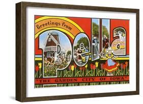 Greetings from Pella, Iowa-null-Framed Art Print