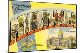 Greetings from Pennsylvania-null-Mounted Art Print