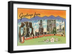 Greetings from Pennsylvania-null-Framed Art Print