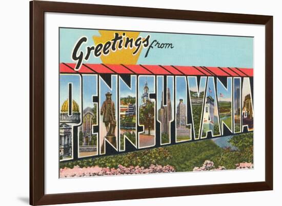 Greetings from Pennsylvania-null-Framed Art Print