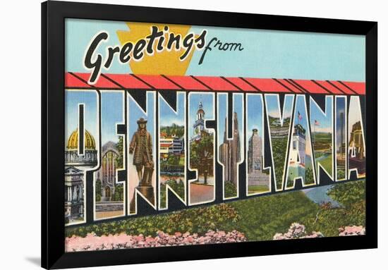 Greetings from Pennsylvania-null-Framed Art Print