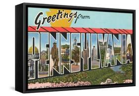 Greetings from Pennsylvania-null-Framed Stretched Canvas