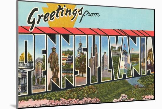 Greetings from Pennsylvania-null-Mounted Art Print