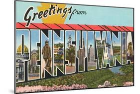 Greetings from Pennsylvania-null-Mounted Art Print