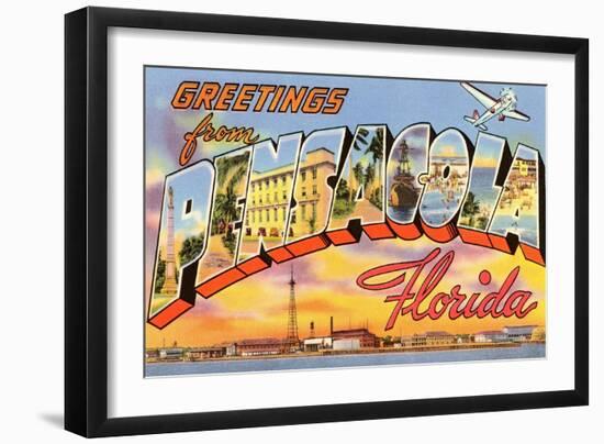 Greetings from Pensacola, Florida-null-Framed Art Print