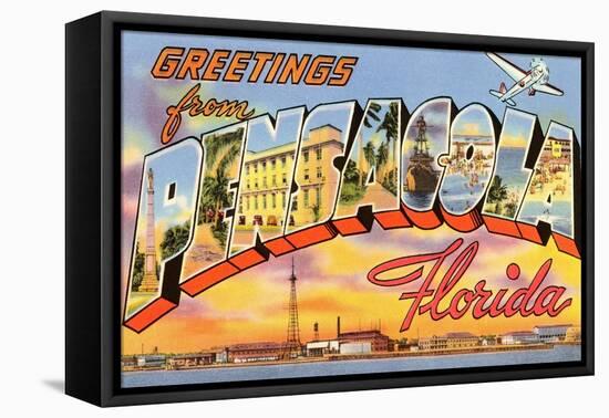 Greetings from Pensacola, Florida-null-Framed Stretched Canvas