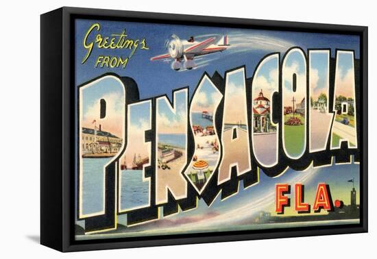 Greetings from Pensacola, Florida-null-Framed Stretched Canvas