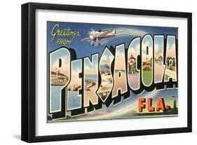 Greetings from Pensacola, Florida-null-Framed Art Print
