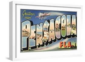 Greetings from Pensacola, Florida-null-Framed Art Print